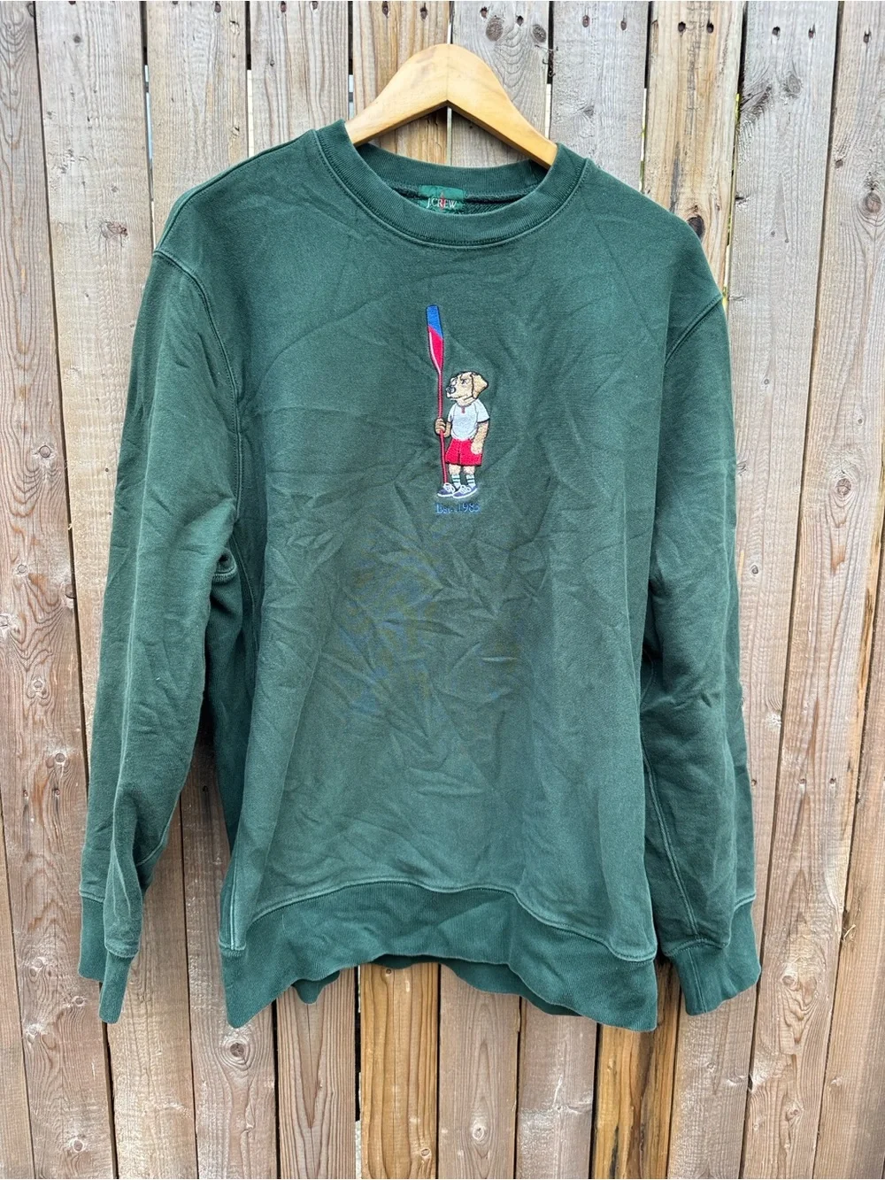 J. Crew  Crewneck Sweatshirt with Embroidered Oarsman
